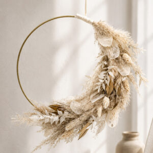 Flower Hoop "pampas meets ruscus"