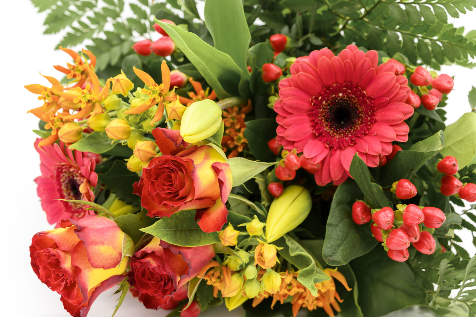 Blumenstrauß gemischt in rot/orange online kaufen