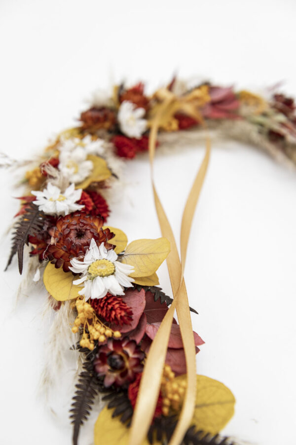 flower heart aus trockenblumen