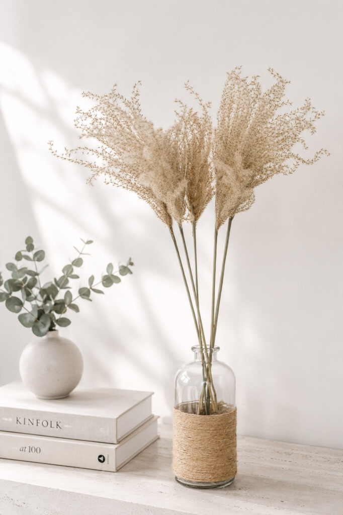 Reed Gras fluffig natur 70cm (1 Bund / 5 Stk.)