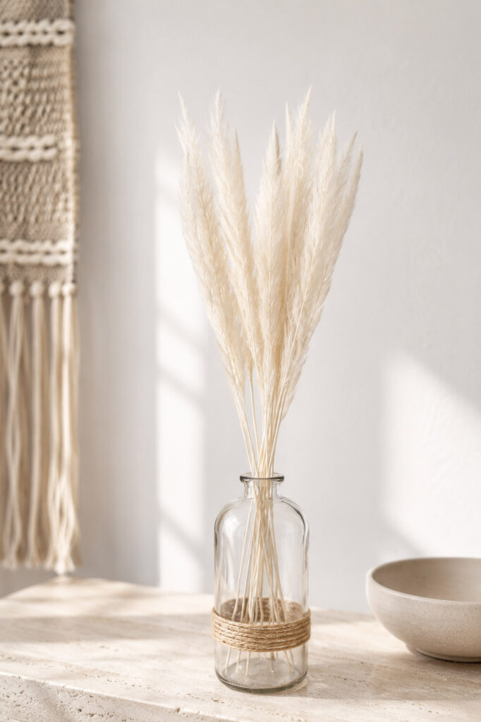 Pampasgras weiss/creme "White Foxtail" 65cm (1 Bund)
