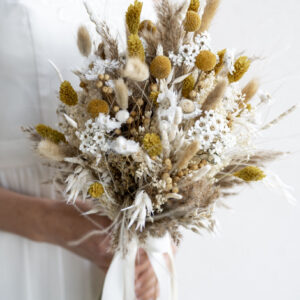 Trockenblumen Brautstrauß