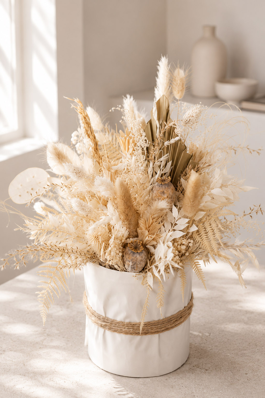 Trockenblumen - Trockenblumenstrauß - Pampasgras - Trockenblumen-Gesteck "dried nature"