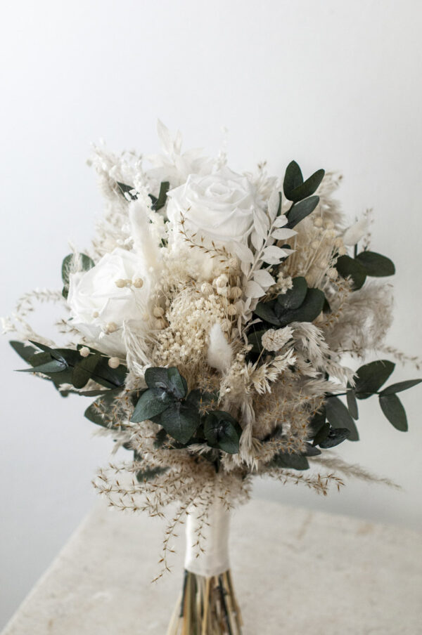 Brautjungfernstrauß aus Trockenblumen "Eukalyptus LOVE" – Bild 2