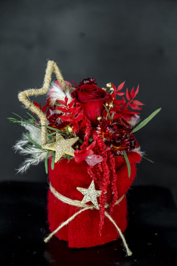 Trockenblumengesteck "red xmas"