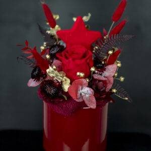 Trockenblumengesteck "red velvet xmas"