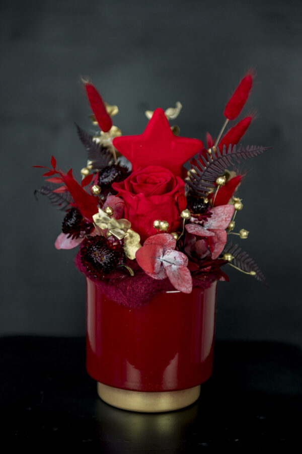 Trockenblumengesteck "red velvet xmas"