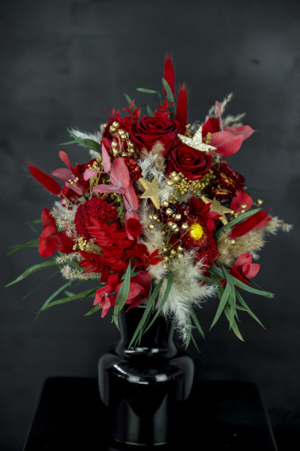 Trockenblumenstrauß "red xmas"
