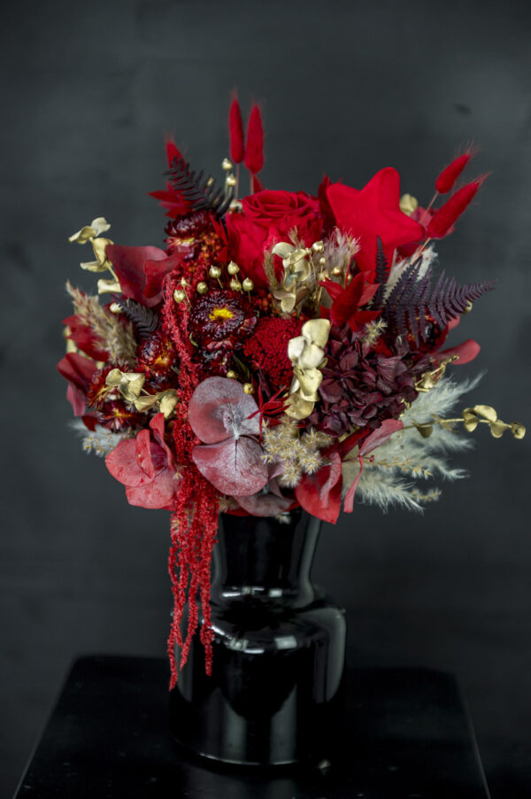Trockenblumenstrauß "red velvet xmas"