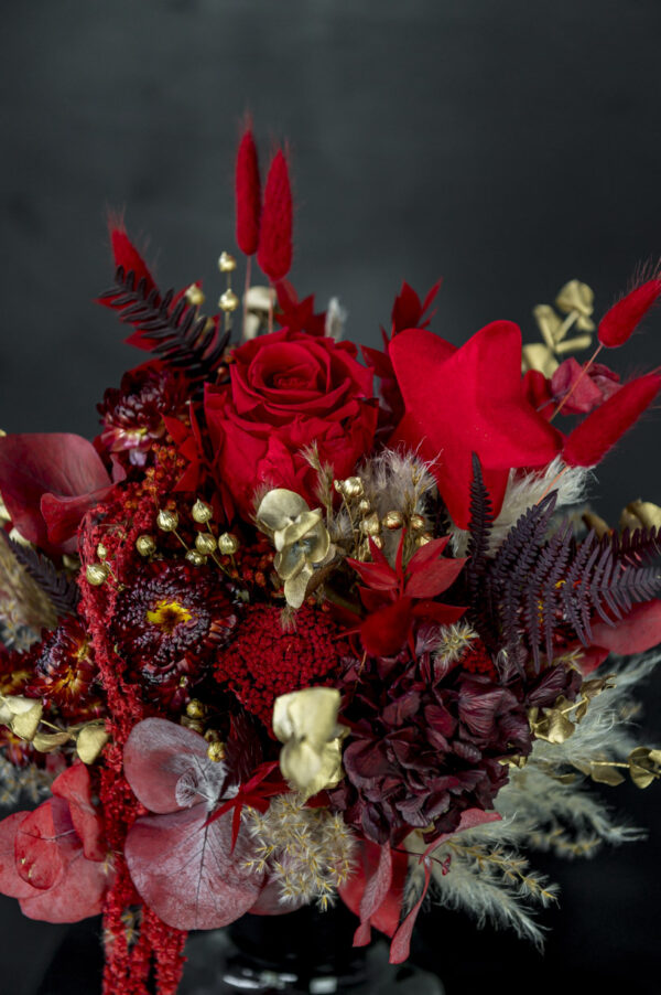 Trockenblumenstrauß "red velvet xmas" – Bild 2