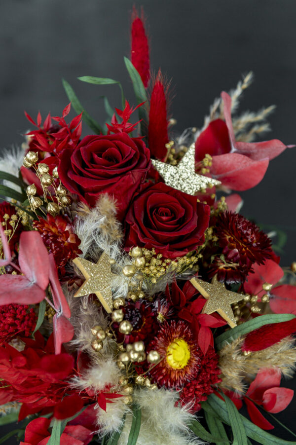 Trockenblumenstrauß "red xmas" – Bild 2