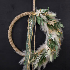 Türkranz / Flower Hoop "green xmas"