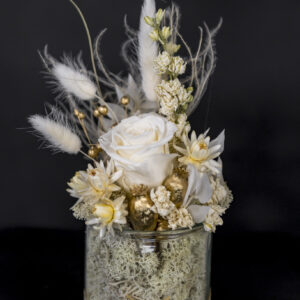 Trockenblumengesteck "gold'n xmas"