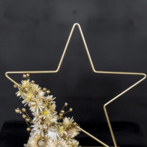Metallstern mit Trockenblumen "golden xmas - solo"