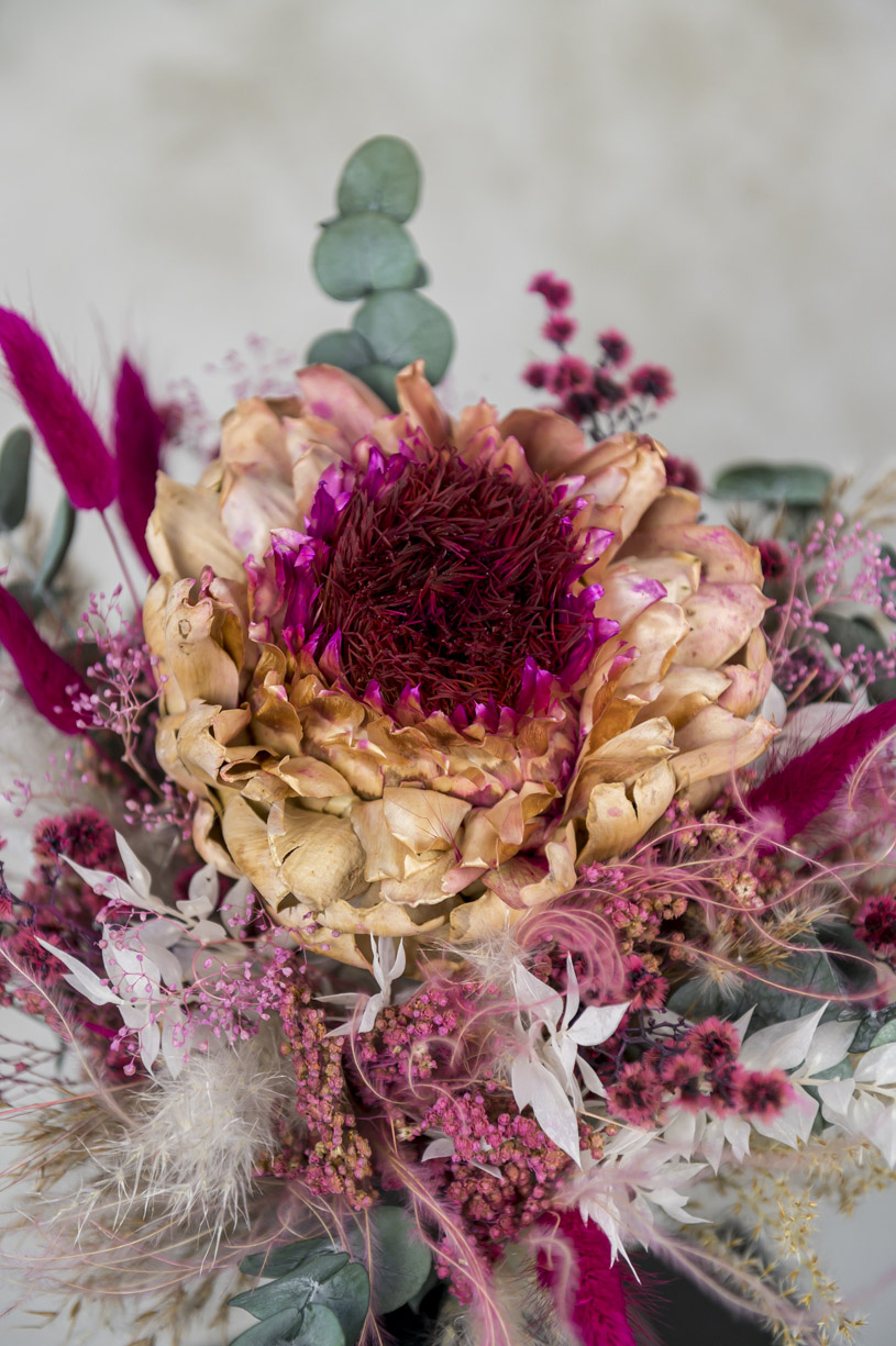 Trockenblumen - Trockenblumenstrauß - Pampasgras - Trockenblumenstrauß „pink elegance“ – Bild 2