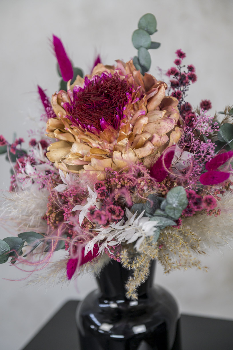 Trockenblumen - Trockenblumenstrauß - Pampasgras - Trockenblumenstrauß „pink elegance“ – Bild 3
