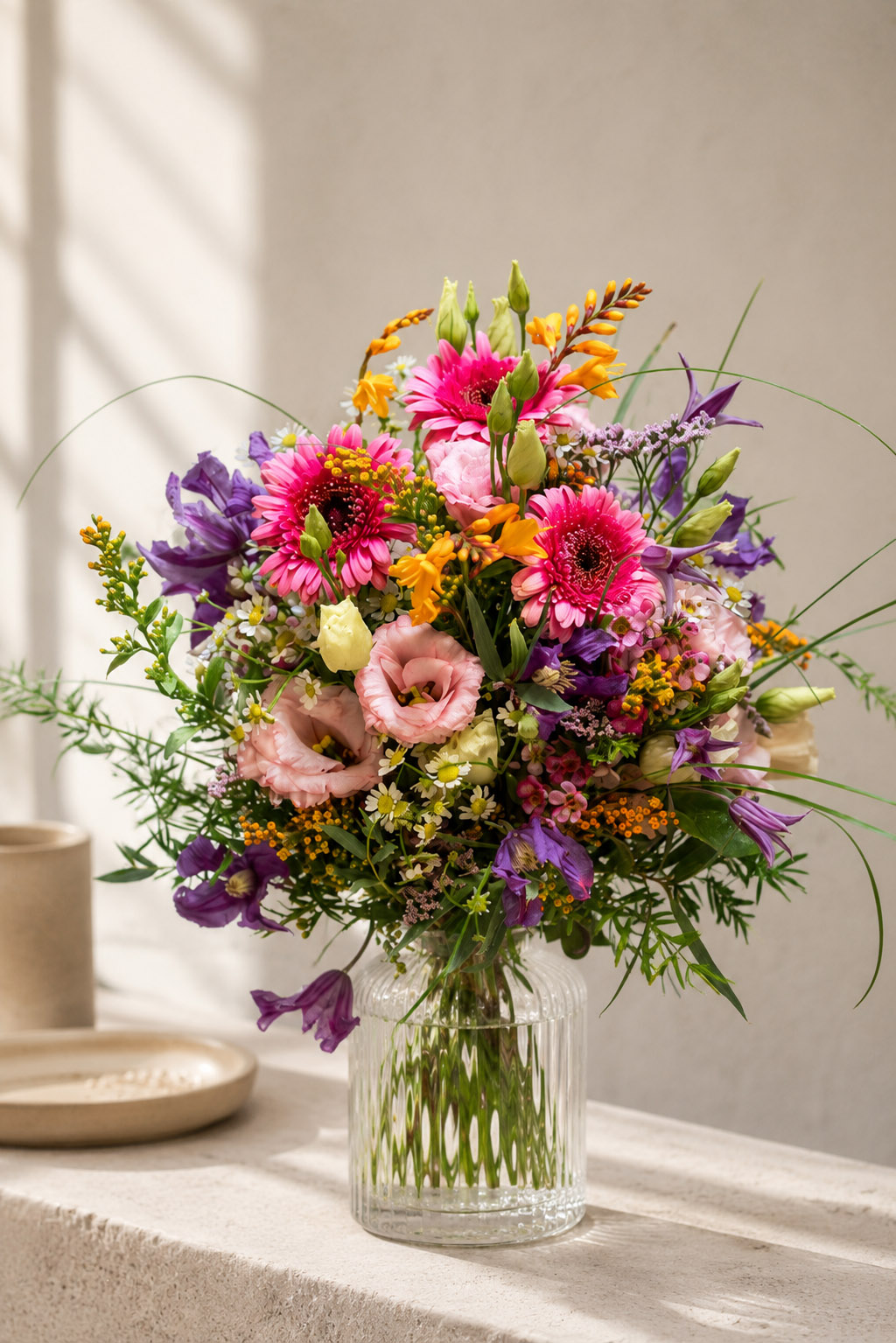 Trockenblumen - Trockenblumenstrauß - Pampasgras - Blumenstrauß "Freudentanz"