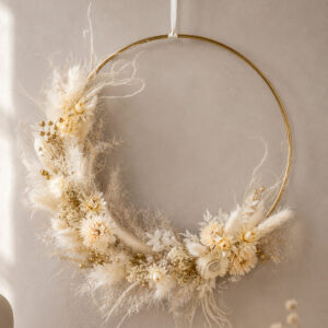Türkranz / Flower Hoop „gold'n glow xmas“